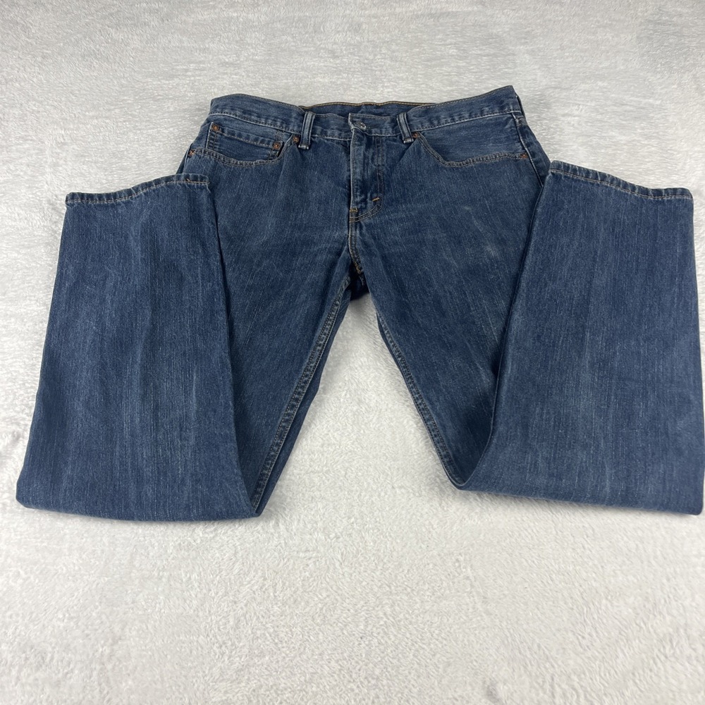 Levi's 511 Slim Fit Jeans Mens 34x32 Blue Dark Wash Denim